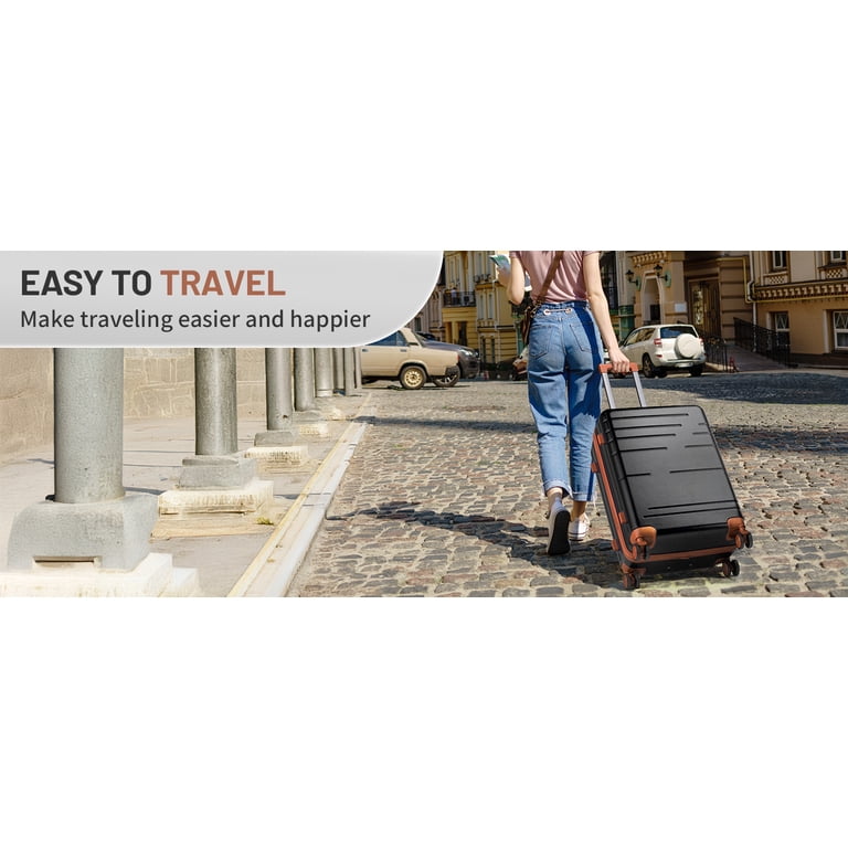 Zimtown Luggage 5 Piece Sets ABS Hardside Luggage Suitcase Set