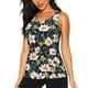 thumbnail image 1 of Fotbe Flowers Blusas Sin Mangas para Mujer – Estilo Casual, Corte Suelto, Slim-Fit, Cuello Redondo Deportivo, Tops de Verano para Gimnasio y Yoga-Medium, 1 of 7