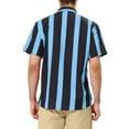 thumbnail image 3 of MODA NOVA Big & Tall Men's Summer Striped Shirts Short Sleeves Button Down Beach Shirt, 3 of 6