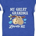thumbnail image 4 of Inktastic My Great Grandma Loves Me with Sloth and Hearts Boys or Girls Baby Bodysuit, 4 of 5