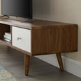 thumbnail image 7 of Modern Contemporary Urban Design Living Room Lounge Club Lobby Media TV Stand Console Table, Wood, Natural Brown White, 7 of 7