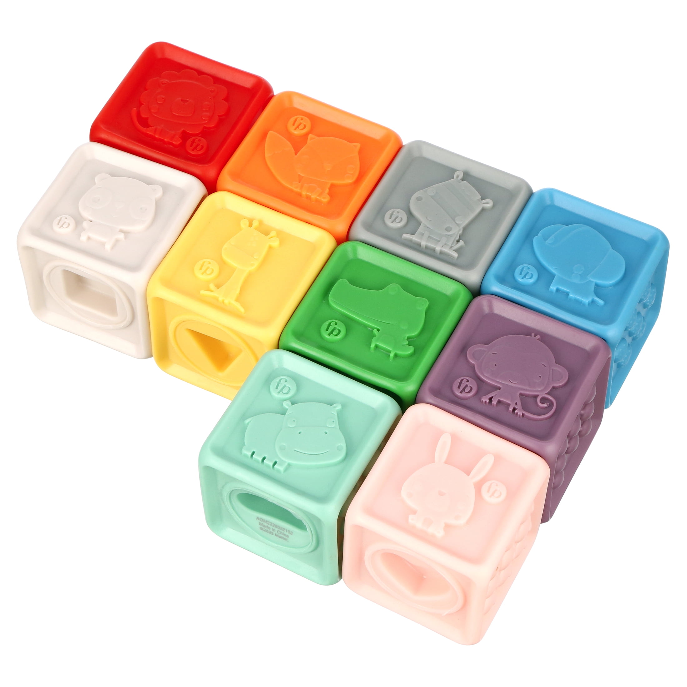 Fisher-Price 10-Piece Soft Bath Blocks Set, Bath Toys for Infants, 12+ Months