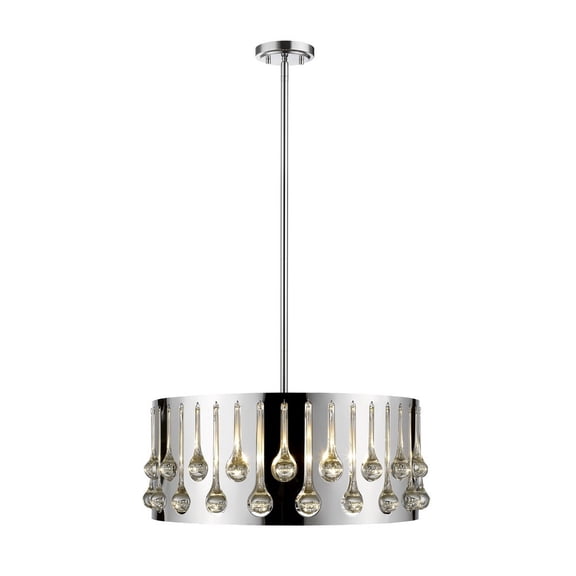 453-20CH-Z-Lite-Oberon - 5 Light Pendant in Fusion Style - 21 Inches Wide by 56.75 Inches High