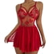 thumbnail image 1 of Pijamas a juego Gibobby Ropa interior Sexy para mujer Bordado de Traje de pijama Sexy rojo XL, 1 of 5