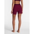 thumbnail image 2 of No Boundaries Cotton Stretch Ribbed Boxer Shorts, Women's XS-XXXL, 2 of 4