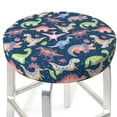 thumbnail image 6 of Goofa Dinosaur Printed Stool Covers Round, Waterproof Round Bar Stool Covers Anti-Slip Round Bar Stool Seat Cover with Elastic Bands Durable -13 inch, 6 of 7