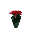 thumbnail image 5 of Holiday Time 17" Red Velvet Artificial Christmas Poinsettia Plant in Green Foil Wrapped Pot, 5 of 6