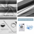thumbnail image 4 of Grey Black White Striped Blackout Curtains for Bedroom/Living Room, Thermal Insulated Kitchen Curtains, Farmhouse Stripes Grommet Darkening Window Treatment Drapes 52"x84"x2, 4 of 8