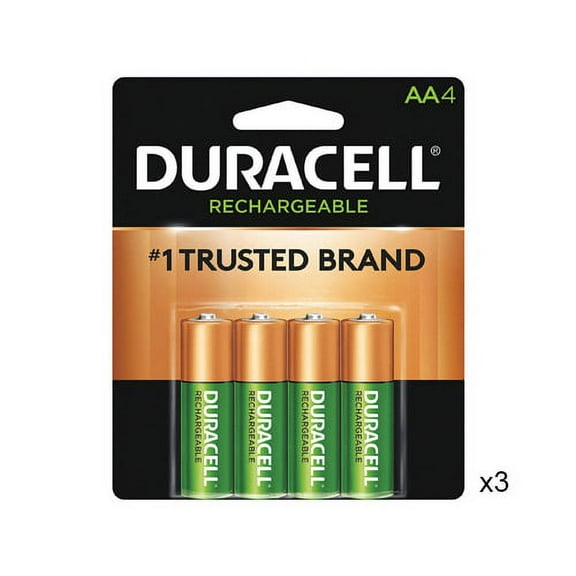 12 x AA Duracell Rechargeable (DX1500) Batteries (2500 mAh)