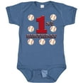 thumbnail image 3 of Inktastic First Birthday Baseball Boys Baby Bodysuit, 3 of 5