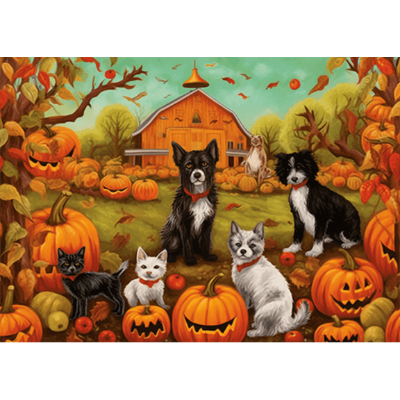 jigsaw puzzles 500 pieces Farms Dog puppy Formation wooden Challenging Puzzles Perfect for Game 20.4'' x 14.9''