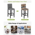 thumbnail image 3 of Western Texas Star Retro Bar Stool Covers Set of 2, Country Farmhouse Dark Blue Brown Wooden Stretch Bar Chair Covers with Backs, Removable Pub Counter Height Chair Cover for Kitchen Dining Room Cafe, 3 of 7