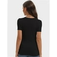 thumbnail image 5 of Women's Basic Solid Active Soft Short Sleeve Crew Neck Top T-Shirts, 5 of 6