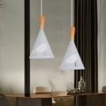 thumbnail image 3 of 2 Piezas Lámpara Colgante Creativa Lámpara Colgante Moderna Minimalista Industrial Interior Ajustable (Blanco) - Blanco, 3 of 4