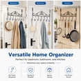 thumbnail image 5 of NOGIS Over The Door Hook,Over Door Coat Rack ,Over Door Towel Rack,Door Hooks,Door Hanger Hook of Bathroom,Clothes ,Belt, Hat,Behind Back of Bathroom, Towel Hanger 7 Hooks ,Black, 5 of 7