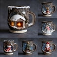 thumbnail image 1 of Taza Navideña Bosque Mágico con Efecto Craquelado | Acabado Craquelado Único | Cerámica | Apta para Microondas y Lavavajillas | Ideal para Chocolate Caliente, Café y Té | Un Regalo Navideño Perfecto, 1 of 7