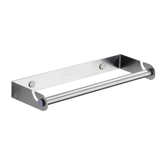 Toallero de papel con adhesivo debajo del gabinete, montado en pared tadrar, acero inoxidable extraíble para cocina del hogar, Baoblaze Soporte de toallas de papel adhesivo