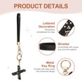 thumbnail image 3 of Uxcell Bling Letter Keychain, Sparkly Initial Keychains Diamond Letters Key Wristlet for Bag Decorations Black Letter X, 3 of 7