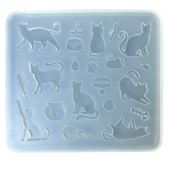 Flexible Silicone Baking Chocolate Moulds Candy Molds Cats Shape Clay Food Molds Silicone Texture Baking Accessories