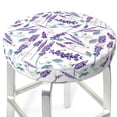 thumbnail image 3 of Disketp Lavender Flowers Funda Redonda para Taburete, Funda de Cojín para Silla de Bar Suave y Elástica-12 inch, 3 of 7