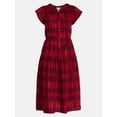 thumbnail image 5 of Time and Tru Women's Double Cloth Midi Dress, Sizes XS-XXXL, 5 of 5