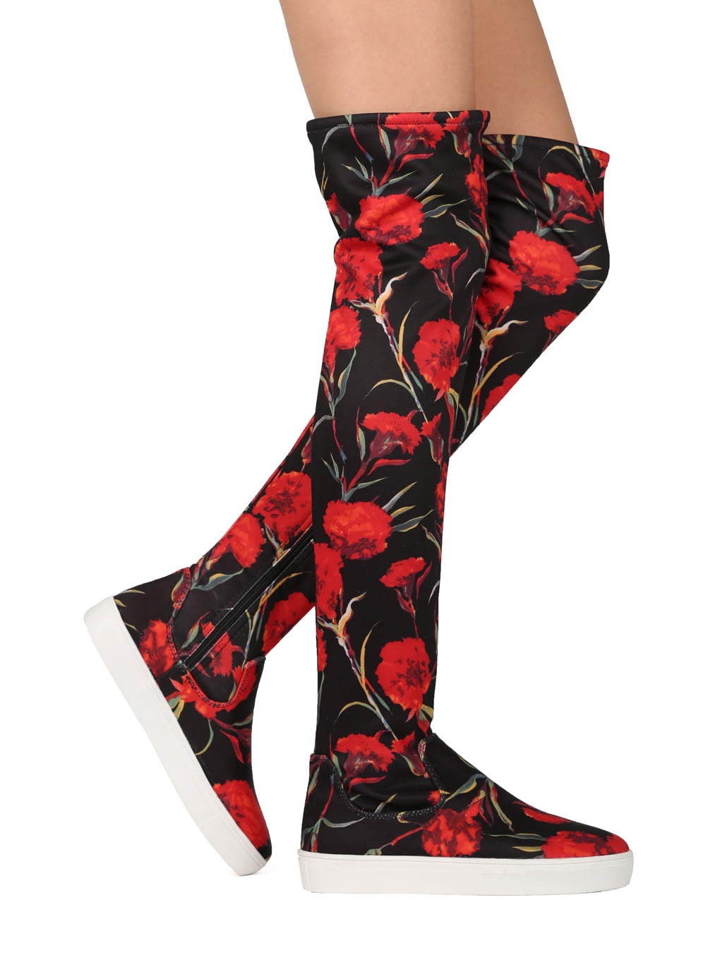 over the knee fabric sneakers