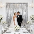 thumbnail image 4 of Shimmer Wall Backdrop, Cable-Mounted Sequin Background Curtain for Wedding Anniversary Birthday Party, Photo Booth, Indoor Reception & Photoshoot Decoration, Glamour Party Decor, 4 of 6