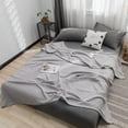 thumbnail image 5 of Xecvkr Cotton Bed Blanket Twin Size Thermal Breathable Soft Comfortable All Season Throw for Bedroom Living Room Coffee 150x100cm 59.06x39.37 Inches, 5 of 6
