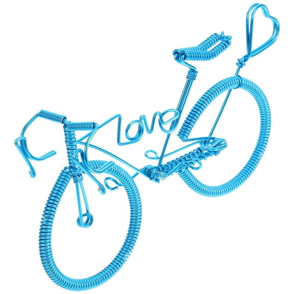 FRCOLOR  Desktop Miniature Bike Decoration Figurine Enthusiast Vintage Blue