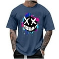 thumbnail image 2 of Xysaqa Mens Summer Funny Graphic Tee Men's Shirt Short Sleeve Novelty Graphic Shirts for Men & Teens Cool Printed Athletic Tee Shirt 3X 4X 5X （Available In Big & Tall), 2 of 4