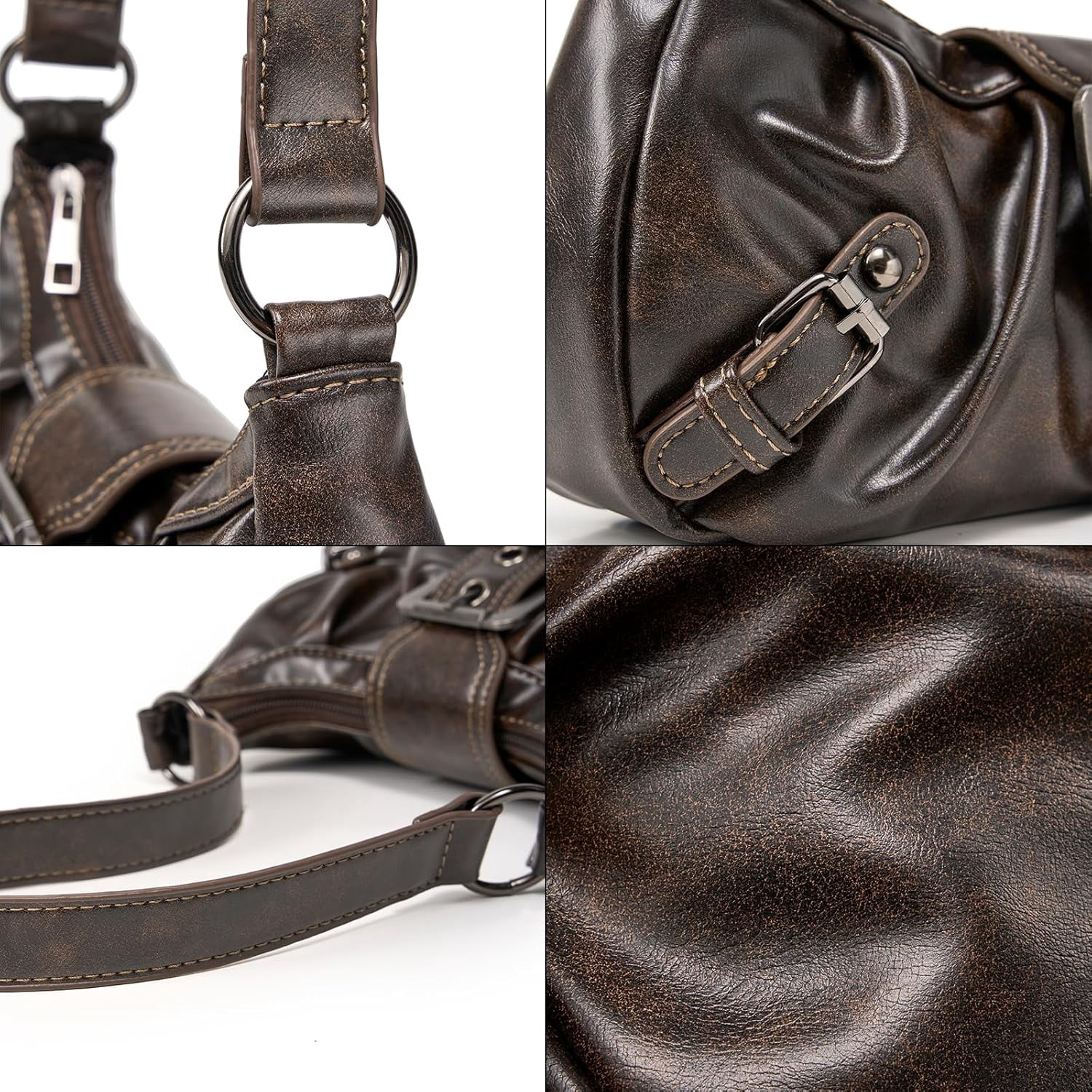 Shoulder Bag for Women Top Handle Handbag Purse Y2K Hobo Clutch Small Punk Purse Trendy