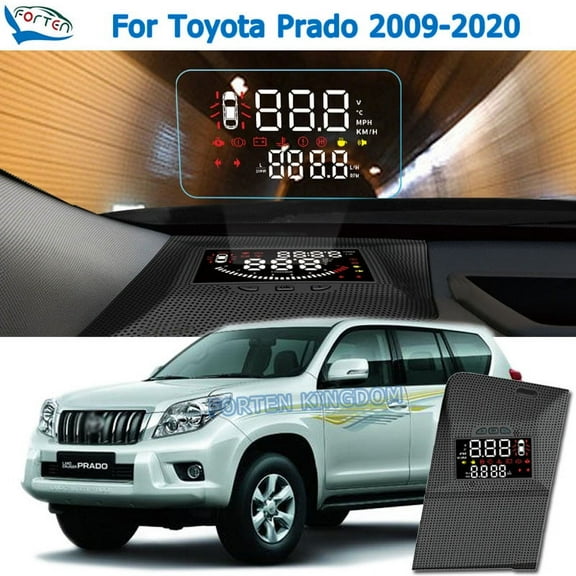 Car Electronic HUD Head Up Display Speedometer Projector For Toyota Prado 2018-2020 Safe Driving Screen Airborne computer