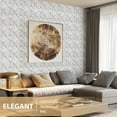 thumbnail image 2 of 30 Pack 3D Wall Panel Diamond for Interior Wall Décor, PVC Flower Textured Wall Panels for Living Room Lobby Bedroom Hotel Office, White, 11.8''x11.8'' Cover 29.Sq.Ft., 2 of 7