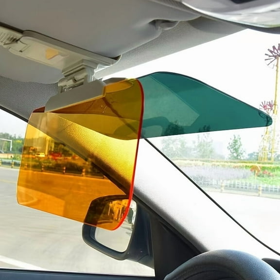Sun Visor Extender 2 in 1 Day & Night Anti-Glare Visor Automobile Sun Anti-UV Block Visor Secure Clip-On Adjustable Extension Universal Fit for Safe & Comfortable Driving