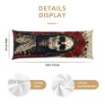 thumbnail image 2 of KLL Ultra Soft Microfiber Body Pillow Cover/Pillowcases 20"x54" with Hidden Zipper Closure-Gothic Skull With Roses, 2 of 5