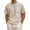 Khaki, variant on Zimjoy Mens Cotton Linen T-Shirts Short Sleeve T Shirt Crew Neck Tees Casual Cross Front Basic Tee Tops Khaki L