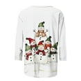 thumbnail image 3 of Christmas Tree Snowflake Shirt for Women Long Sleeve Casual Top Holiday Graphic Tee Winter Xmas Party Outfit, 3 of 4