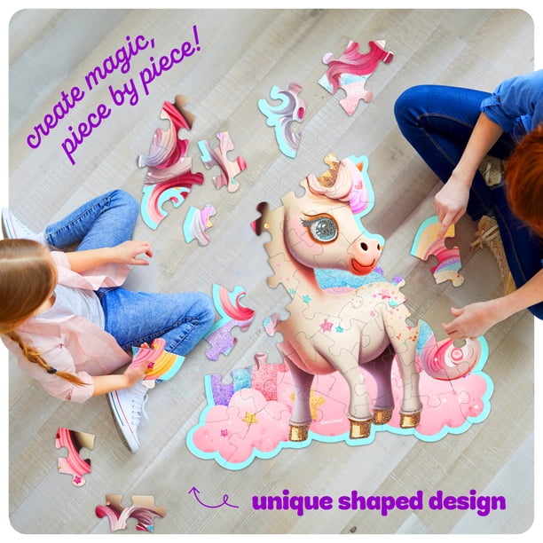 Dan&Darci, Jumbo Shimmery Unicorn Floor Puzzle, 45-piece, Ages 3-6