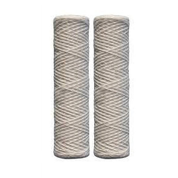 Compatible to Genesis Water Technologies GWT-PE-10P-5 Polyester String-Wound Depth Replacement Sediment Filter Unit with Five Micron Rating Measuring 10-Inch X 2.5-Inch, 2 Pack by CFS