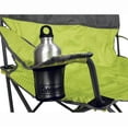 thumbnail image 3 of Coleman 2 Person Camping Quattro Lax Double Quad Chair w/ Pockets | Green & Grey, 3 of 5