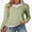 04 Green, variant on DOKOTOO Womens Crewneck Tops Casual Long Sleeve Shirts Color Block Blouses for Women Spring Slim Fit Pullover S