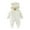 B-806White336, variant on MEZZALL Winter Thermal Snowsuit For Baby Girls Insulated Long Sleeve Jumpsuit One-Piece With Hood Outdoor Warm Snow Wear Padded Romper Solid Color Cute Teen Dailywear