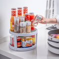 thumbnail image 1 of Estante de almacenamiento giratorio para caja de condimentos, estante para caja de almacenamiento, estante para suministros de cocina, botella de condimentos para piso de esquina, 1 of 5