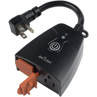 Enbrighten 2-Outlet Outdoor Wi-Fi Smart Plug, Black, 71018 