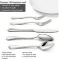 thumbnail image 3 of 60-Piece Silverware Set for 12, Stainless Steel Flatware Cutlery Eating Utensils, Modern Design with Crown Edges for Home Kitchen Hotel, with Knives Forks Spoons, Dishwasher Safe, 3 of 7