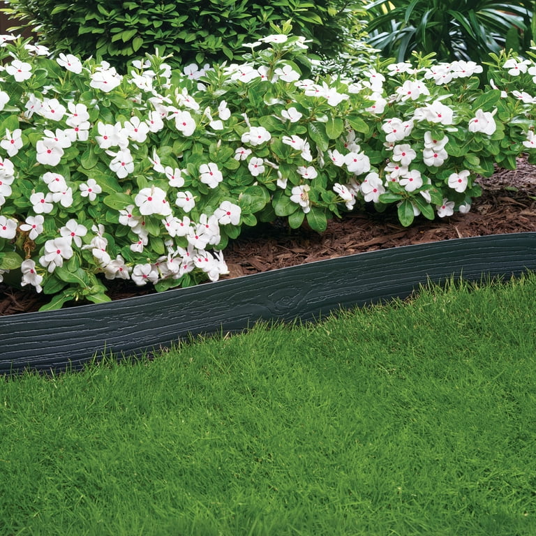 Expert Gardener 5 in. x 20 ft. Black Wood Grain Plastic Landscape