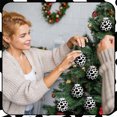 thumbnail image 4 of Cowhide Print Christmas Ornaments Set, 12 Pcs 2.36" Western Cow Print Hanging Balls for Xmas Tree, Rustic Country Holiday Decorations, Shatterproof DIY Craft Supplies for Home Party Displays, 4 of 8