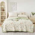 thumbnail image 1 of Aufmer Soft Polyester Summer Cool Quilt Lightweight Washable Thin Quilt Core For Student Bedroom Dormitory And Home Use(Green, 150x200cm), 1 of 6