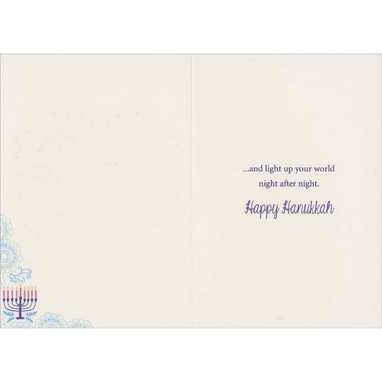 Shine Bright Hanukkah Greeting Cards with Menorah, Set of 8 photo 2