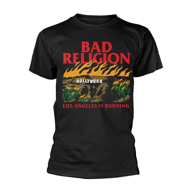 Bad Religion - Camiseta Los Angeles Is Burning para Adultos Unisex (Negro)